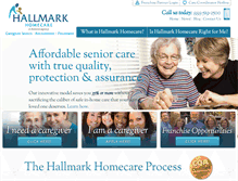 Tablet Screenshot of hallmarkhomecare.com